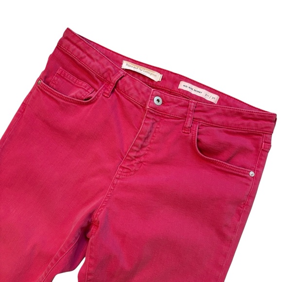 Pilcro & The Letterpress Mid Rise Skinny Stet Pink Jeans, Sz 32 - Picture 10 of 15